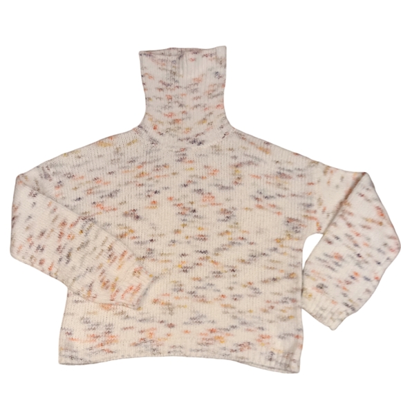 JESSICA SIMPSON WOMEN'S SIZE MEDIUM MULTI PASTEL COLORED TURTLE NECK SWEATER. - Picture 1 of 9